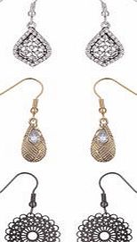 Dorothy Perkins Womens Mini Drop Earring Pack- Gold DP49815825