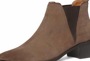 Dorothy Perkins Womens Mink suede block heel boots- Mink