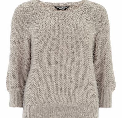 Dorothy Perkins Womens Mink Waffle Stitch Jumper- Mocha DP55146044