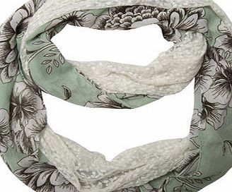 Dorothy Perkins Womens Mint Floral and Lace Snood- Green