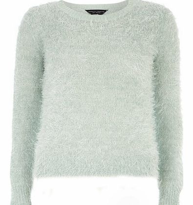 Dorothy Perkins Womens Mint Fluffy Jumper- Mint DP55144500