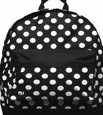 Dorothy Perkins Womens Mipac polka dot backpack- Black DP18421403