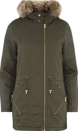 Dorothy Perkins, 1134[^]262015000708298 Womens MixnMatch Asymmetric Parka jacket-
