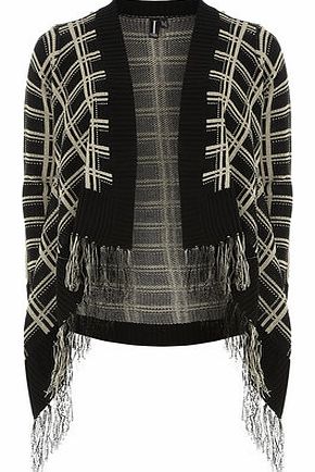 Dorothy Perkins Womens Multi Black Geometric Cardigan- Black