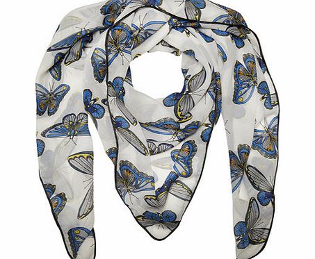 Dorothy Perkins Womens Multi Cali Butterfly Chiffon Scarf- Multi