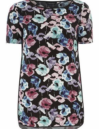 Dorothy Perkins Womens Multi Floral Poppy Print Tunic- Multi