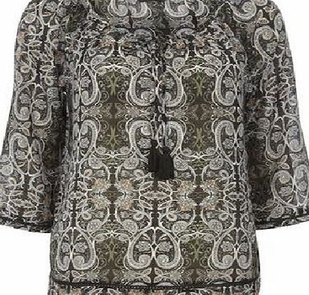 Dorothy Perkins Womens Multicolour Floral Gypsy Top- Multi