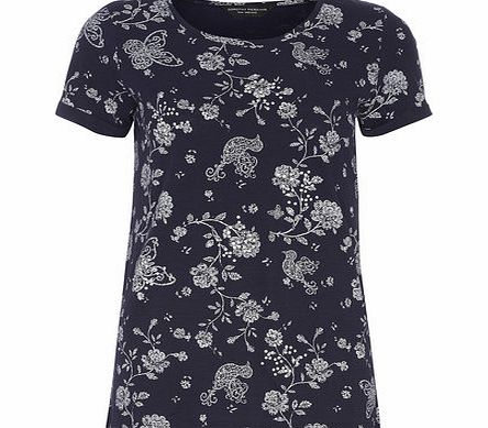 Dorothy Perkins Womens Navy Bird Bling Tee- Navy DP56390823