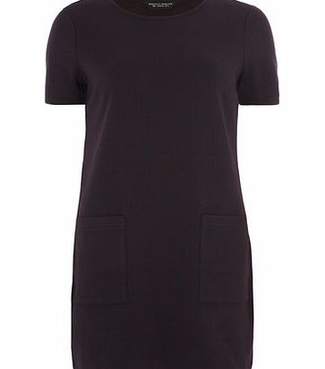 Dorothy Perkins Womens Navy Blue Small Check Tunic- Blue