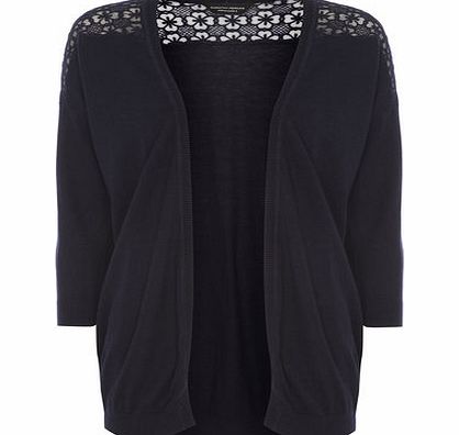 Dorothy Perkins Womens Navy Blue Yoke Detail Cardigan- Blue