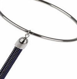 Dorothy Perkins Womens Navy Chain Tassel Bangle- Blue DP49815970