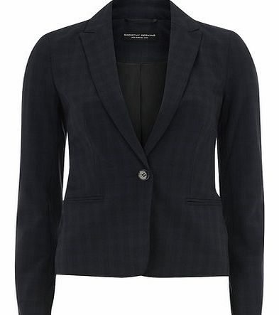 Dorothy Perkins Womens Navy Check Blazer- Navy DP66792823