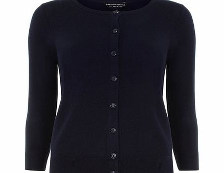Dorothy Perkins Womens Navy Cotton Cardigan- Blue DP55160423