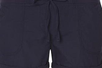 Dorothy Perkins Womens Navy cotton shorts- Blue DP74423023