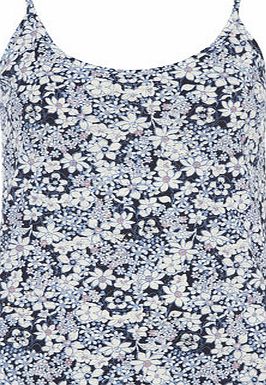 Dorothy Perkins Womens Navy Ditsy Bling Cami Top- Navy DP56397823