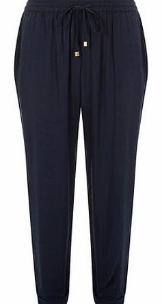 Dorothy Perkins Womens Navy formal jogger trousers- Blue