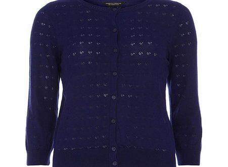 Dorothy Perkins Womens Navy Heart Cardigan- Blue DP55301750
