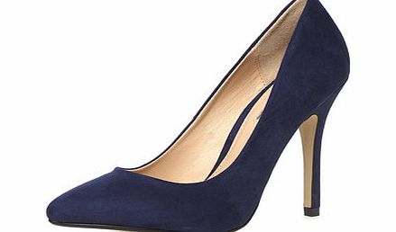 Dorothy Perkins Womens Navy heeled court shoes- Blue DP22293223