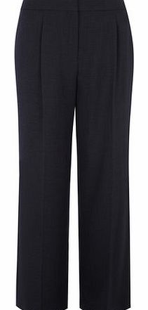 Dorothy Perkins Womens Navy Herringbone Wideleg Trousers- Navy