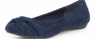 Dorothy Perkins Womens Navy Knot Round Pumps- Navy DP19855023