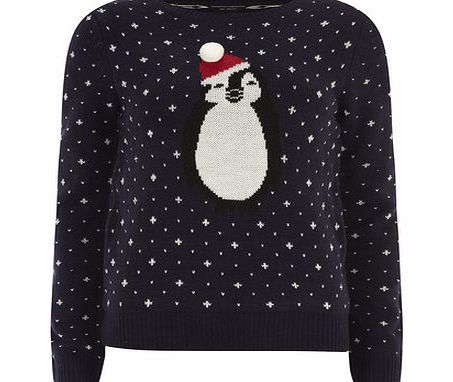 Dorothy Perkins Womens Navy Penguin Jumper- Blue DP55157400