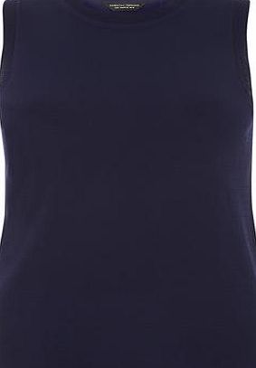 Dorothy Perkins Womens Navy Petal Back Shell Top- Blue DP55321830