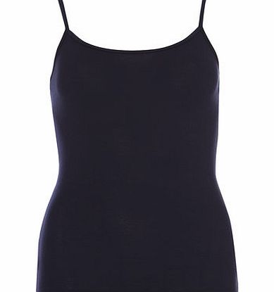 Dorothy Perkins Womens Navy Satin Trim Cami Top- Navy DP56349823