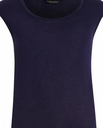 Dorothy Perkins Womens Navy Scoop Neck Tank Top- Navy DP56421923