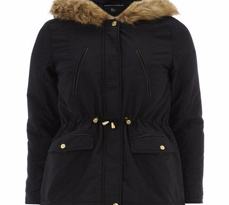Dorothy Perkins Womens Navy Silver Trim Parka- Blue DP92265371