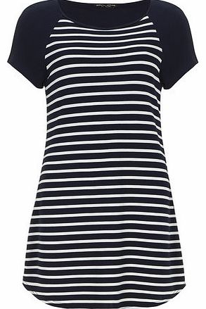 Dorothy Perkins Womens Navy striped jersey tunic- Navy DP56355123