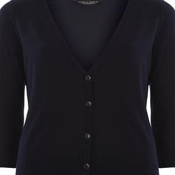Dorothy Perkins Womens Navy V Neck Cardigan- Blue DP55313030