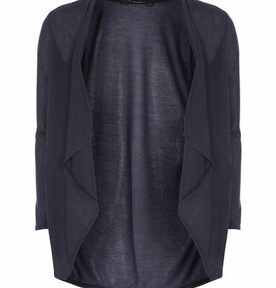Dorothy Perkins Womens Navy Waterfall Cardigan- Blue DP56395823