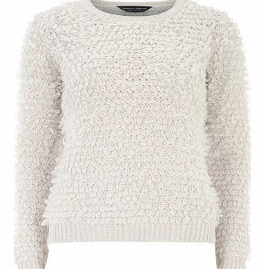 Dorothy Perkins Womens Neutral Loopy Jumper- White DP55149231