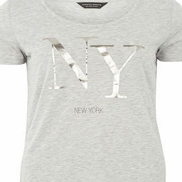 Dorothy Perkins Womens New York Tee- Grey DP56441627
