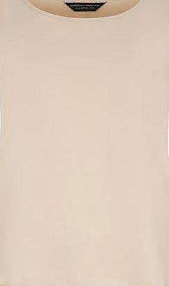 Dorothy Perkins Womens Nude High Neck Sleeveless Top- White