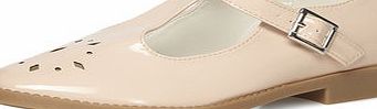 Dorothy Perkins Womens Nude patent dolly shoes- White DP19934435