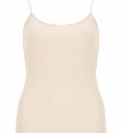 Dorothy Perkins Womens Nude satin trim cami top- White DP56349838