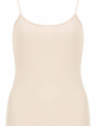 Dorothy Perkins Womens Nude satin trim cami- White DP56349838
