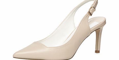 Dorothy Perkins Womens Nude slingback pointed court shoes- Nude