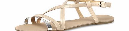 Dorothy Perkins Womens Nude wide fit flat sandals- Nude DP35240983