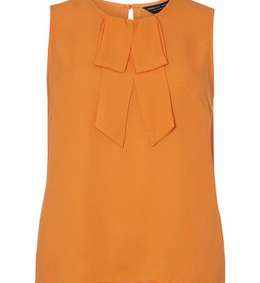 Dorothy Perkins Womens Orange Bow Front Top- Red DP05551212