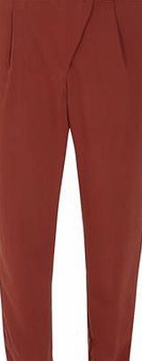 Dorothy Perkins Womens Orange Crepe Belted Trousers- Ginger