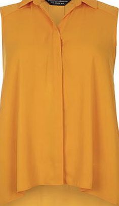 Dorothy Perkins Womens Orange Dip Back Sleeveless Top- Orange