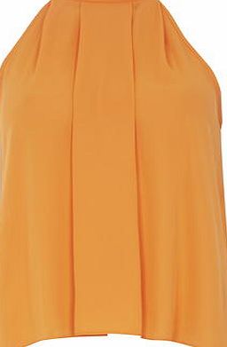 Dorothy Perkins Womens Orange High Neck Top- Orange DP05566674