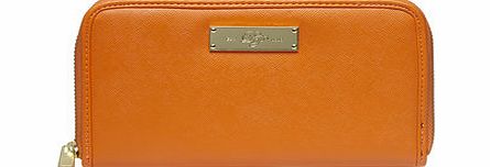 Dorothy Perkins Womens Orange large zip around purse- Orange