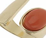Dorothy Perkins Womens Orange Semi Precious Ring- Orange