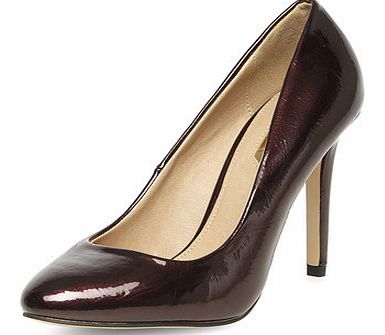 Dorothy Perkins Womens Oxblood high almond toe court shoes-