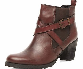 Dorothy Perkins Womens Oxblood leather chelsea boots- Oxblood