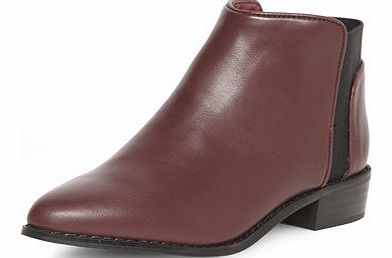 Dorothy Perkins Womens Oxblood pointed Chelsea boot- Burgundy