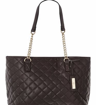Dorothy Perkins Womens Oxblood quilted compartment tote bag- Red